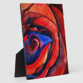 マクロレッドローズ抽象芸術絵画アート フォトプラーク (側面)