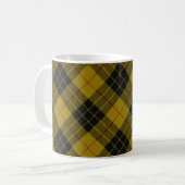 マクロードタータンチェックイエローブラックプレイド コーヒーマグカップ (正面左)