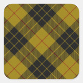 マクロードタータンチェックイエローブラックプレイド スクエアシール (正面)