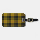 マクロードタータンチェックイエローブラックプレイド ラゲッジタグ (正面横)