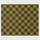 マクロードタータンチェックイエローブラックプレイド ラッピングペーパー (フラット)