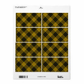 マクロードタータンチェックイエローブラックプレイド ラベル (フルシート)