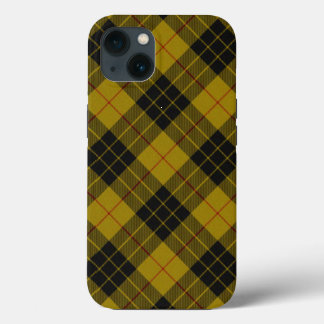 マクロードタータンチェックイエローブラックプレイド iPhone 13ケース