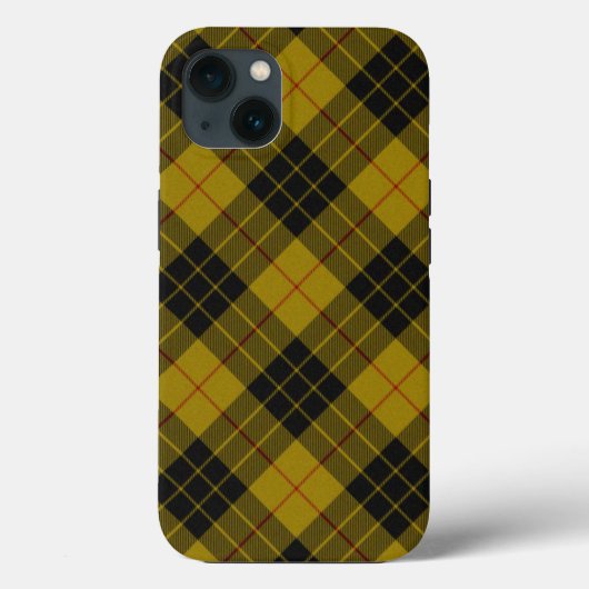 マクロードタータンチェックイエローブラックプレイド Case-Mate iPhoneケース (裏面)