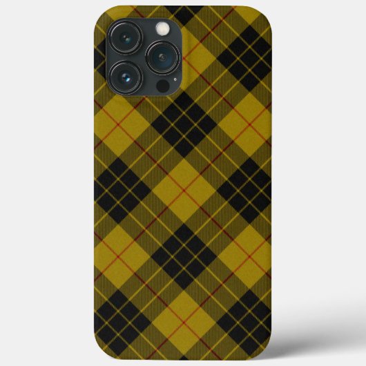 マクロードタータンチェックイエローブラックプレイド Case-Mate iPhoneケース (裏面)