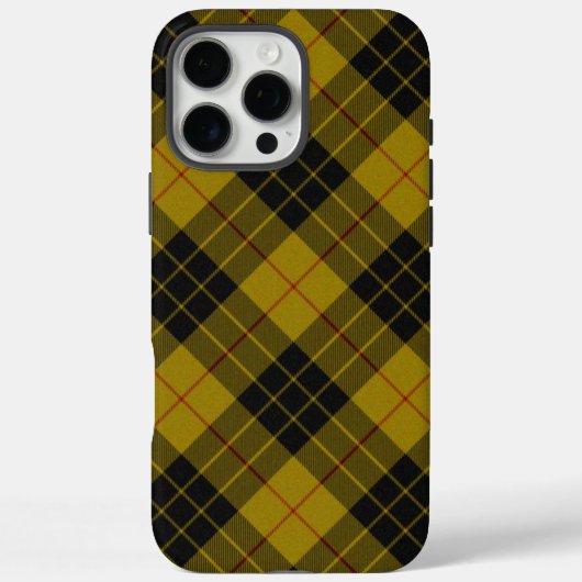 マクロードタータンチェックイエローブラックプレイド Case-Mate iPhoneケース (裏面)