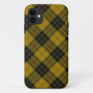 マクロードタータンチェックイエローブラックプレイド iPhone 11 ケース