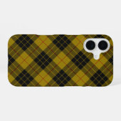 マクロードタータンチェックイエローブラックプレイド iPhone 16ケース (裏面横)