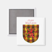 マクロードタータンチェックスコティッシュプリッドライオンラパント マグネット (正面/裏面)