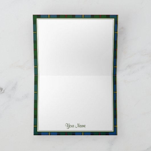 マクロード一族 ダンヴィーガン城 折りたたみ式グリーティングカード カード (内部)