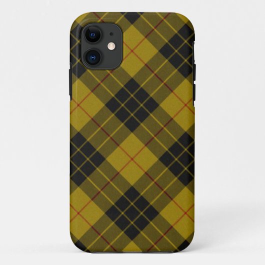 マクロード氏族のタータン(黄色と黒の格子縞) Case-Mate iPhoneケース (裏面)
