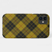 マクロード氏族のタータン(黄色と黒の格子縞) Case-Mate iPhoneケース (裏面(横))