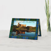 マクロード氏族 ダンヴィーガン城 折りたたみ式グリーティングカード カード (正面)