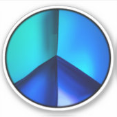 マクロ写真紙エッジ平和サインのシール シール (正面)