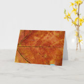 マクロ秋のリーフ写真 カード (黄色い花)