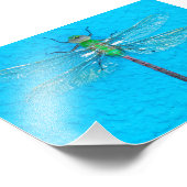 マクロ緑トンボ（青） フォトプリント            (角)