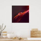 マクロ赤い花弁 ポスター (キッチン)