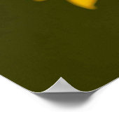 マクロ黄色ひまわり ポスター (角)