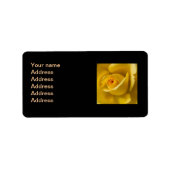 マクロ黄色バラ ラベル (正面)