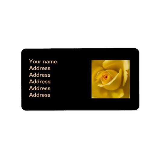 マクロ黄色バラ ラベル (正面)