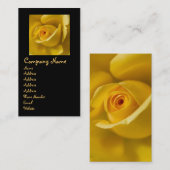 マクロ黄色バラ 名刺 (正面/裏面)