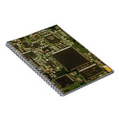 マクロ グリーン回路基板 | PCB写真 ノートブック (右側)