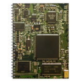 マクロ グリーン回路基板 | PCB写真 ノートブック (正面)