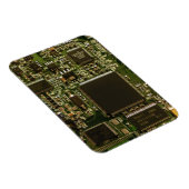 マクロ グリーン回路基板 | PCB写真 マグネット (右側)