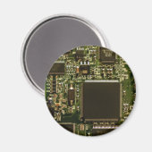 マクロ グリーン回路基板 | PCB写真 マグネット (正面/裏面)