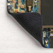 マクロ ブルー回路基板 | PCBの写真 マウスパッド (コーナー)