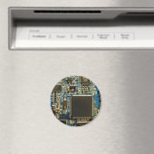 マクロ ブルー回路基板 | PCBの写真 マグネット (インサイチュ (食洗機))