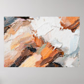 マクロ。抽象芸術アート表現エンボスペースト油 ポスター (正面)