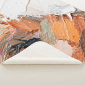 マクロ。抽象芸術アート。表現力豊かなエンボスのペースト状油 シェルパブランケット (3/4)