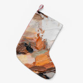 マクロ。抽象芸術アート。表現力豊かなエンボスのペースト状油 スモールクリスマスストッキング (正面 (吊り時))