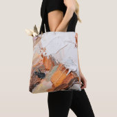 マクロ。抽象芸術アート。表現力豊かなエンボスのペースト状油 トートバッグ (クローズアップ)