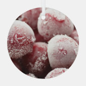 マク凍っていロ果実、クローズアップのテクスチャ。 ガラスオーナメント (裏面)