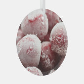 マク凍っていロ果実、クローズアップのテクスチャ。 ガラスオーナメント (正面右)