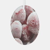 マク凍っていロ果実、クローズアップのテクスチャ。 ガラスオーナメント (正面左)