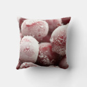 マク凍っていロ果実、クローズアップのテクスチャ。 クッション (裏面)