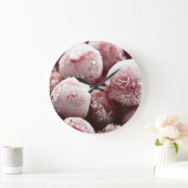 マク凍っていロ果実、クローズアップのテクスチャ。 ラージ壁時計 (ホーム)