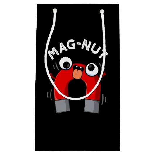マグおもしろいナット磁石プリン黒BG スモールペーパーバッグ (正面)