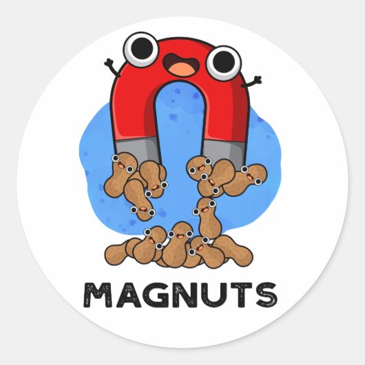 マグおもしろいナット磁石 ラウンドシール (正面)