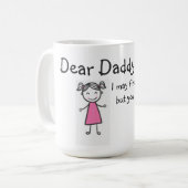 マグか引用"親愛なるパパ" コーヒーマグカップ (正面左)