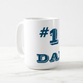 マグか引用"#1パパ" コーヒーマグカップ (正面左)