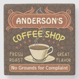 マグが付いている喫茶店はあなた自身のパーソナライズ作成します ストーンコースター