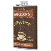 マグが付いている喫茶店はあなた自身のパーソナライズ作成します フラスク (左)