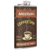 マグが付いている喫茶店はあなた自身のパーソナライズ作成します フラスク (右)