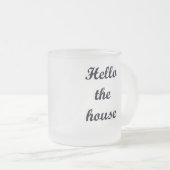 マグこんにちは家曇らされる10のoz フロストグラスマグカップ (正面右)