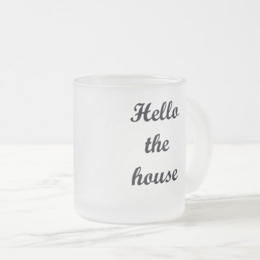 マグこんにちは家曇らされる10のoz フロストグラスマグカップ (正面右)