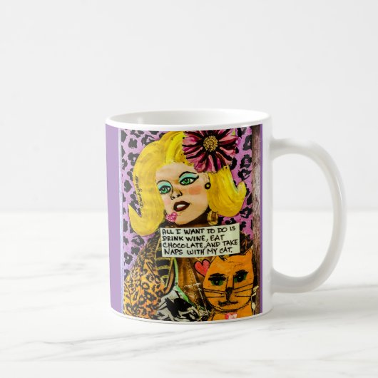 マグすべて私はワインを飲むべきですしたいと思います コーヒーマグカップ (右)